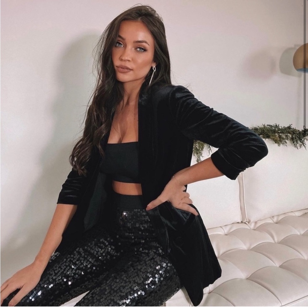 Serious Buyer Only! Express Black Velvet Business Blazer